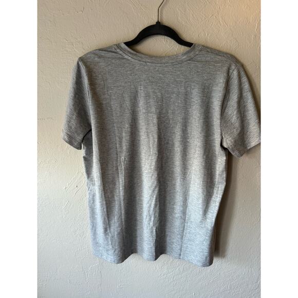 NWT Johnny Was Calme Short Sleeve V-neck T-Shirt in Gray Size M - Picture 5 of 5